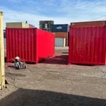 Red Colour Painted Container